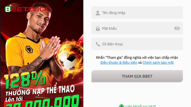 Hướng dẫn các bước đăng ký BBet 