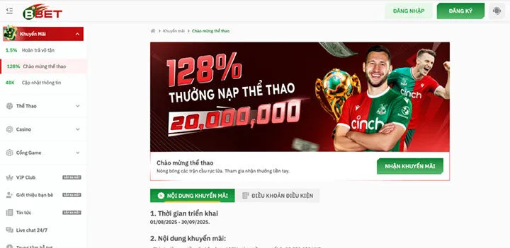 Nhà cái BBet | Ưu đãi hoàn toàn 1,5% | Link vào chính hãng