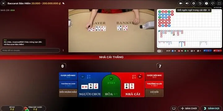 Baccarat BBET mang đến trải nghiệm cược hấp dẫn