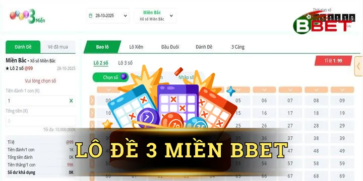 Lô đề 3 miền BBet - Xanh chín, thưởng lớn và rút tiền nhanh
