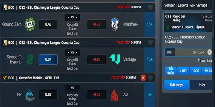 Ưu điểm hấp dẫn của SABA Esports BBET