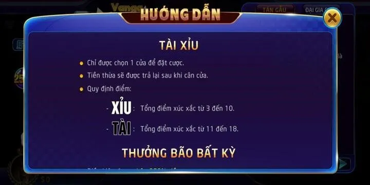 Cách chơi tài xỉu vàng tiên tri BBet dễ hiểu cho tân binh