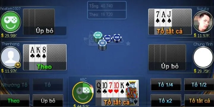 So sánh độ mạnh của tay bài 5 quân trong xì tố BBet